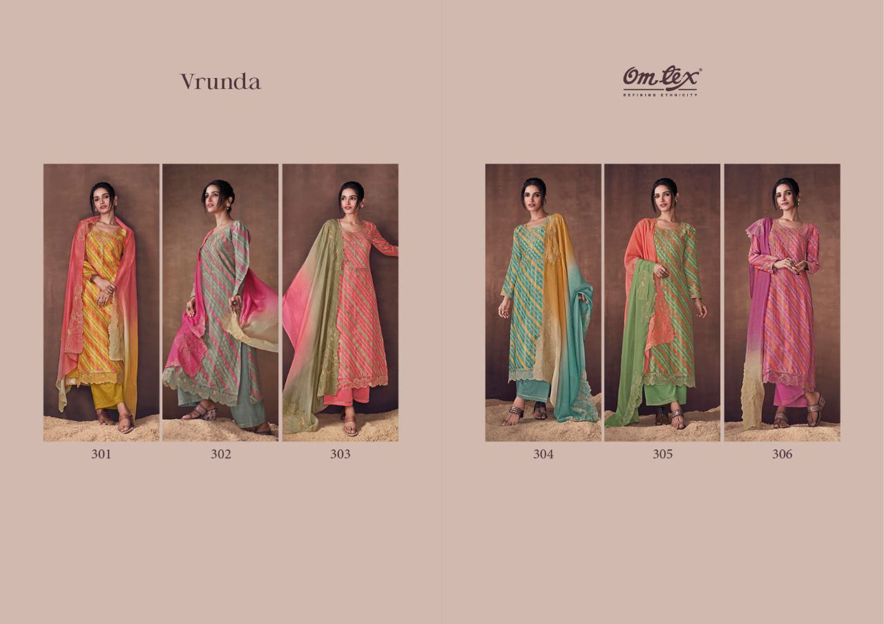 Omtex Vrunda Heavy Festive Wear Wholesale Salwar Suits Catalog